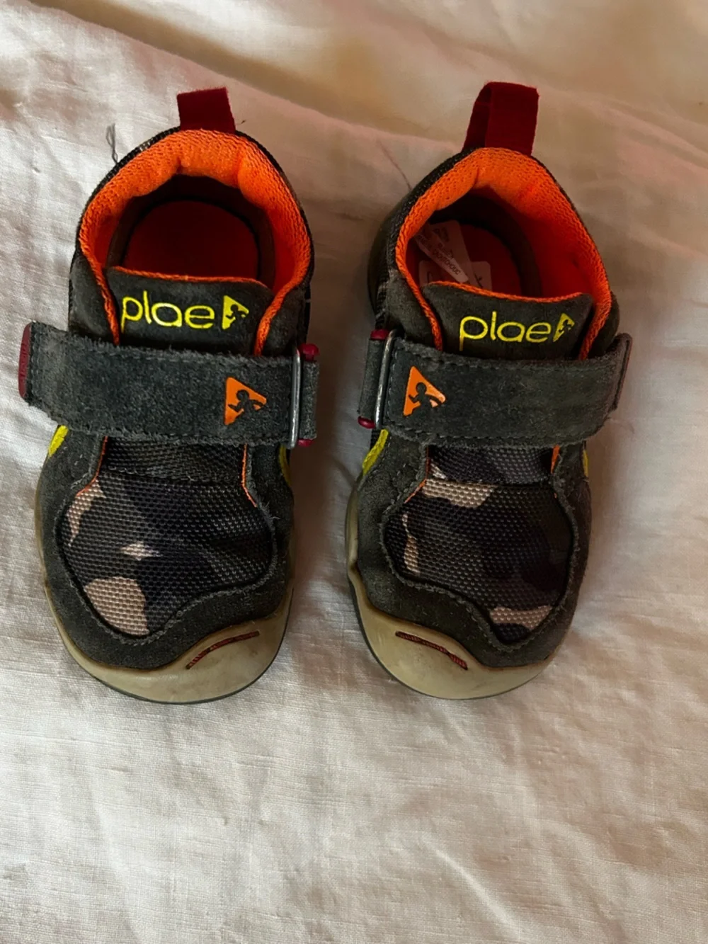 PLAE Ty Kids' Raven Camo Sneaker with Neon Accents